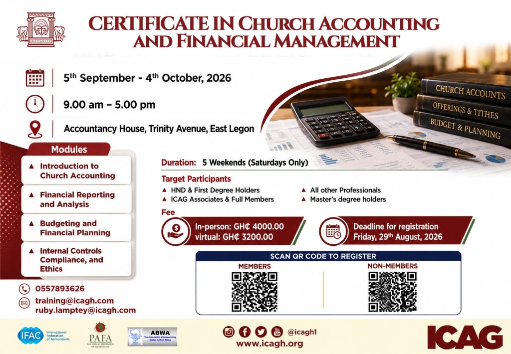 ICAG Certificate in Church Accounting & Financial Management